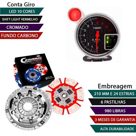 Kit embreagem ceramica gol santana parati saveiro passat voyage 1.8 e 2.0 pedal leve + contagiro - Ceramic power Menor preço em Kit embreagem ceramica gol santana parati saveiro passat voyage 1.8 e 2.0 pedal leve + contagiro - Ceramic power