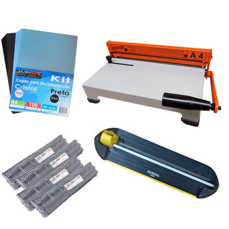 Kit Encadernação - Encadernadora A4-X + Refiladora + Insumos - Marpax Menor preço em Kit Encadernação - Encadernadora A4-X + Refiladora + Insumos - Marpax
