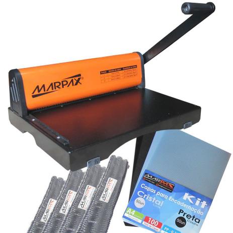 Kit Encadernação Encadernadora PMX-15 + 100 Capas e Espirais - Marpax Menor preço em Kit Encadernação Encadernadora PMX-15 + 100 Capas e Espirais - Marpax