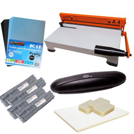 Kit Encadernadora A4-X + Plastificadora Compact + Insumo 110 - Marpax Menor preço em Kit Encadernadora A4-X + Plastificadora Compact + Insumo 110 - Marpax