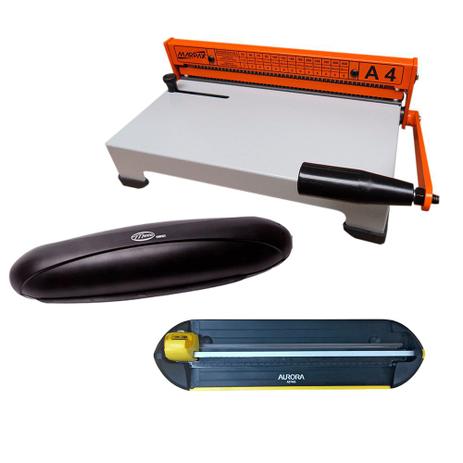 Kit Encadernadora A4-X + Plastificadora + Refiladora - 110v - Marpax Menor preço em Kit Encadernadora A4-X + Plastificadora + Refiladora - 110v - Marpax
