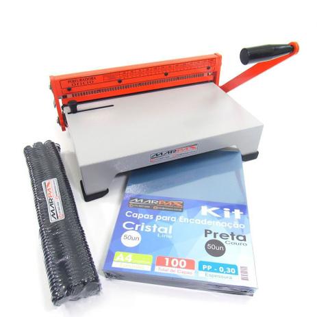 Kit Encadernadora Standard Ofício + 100 Capas + 100 Espirais - Marpax Menor preço em Kit Encadernadora Standard Ofício + 100 Capas + 100 Espirais - Marpax