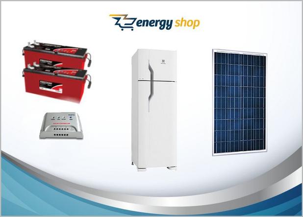 Kit Energia Solar Geladeira Duplex 360 litros - Electrolux Menor preço em Kit Energia Solar Geladeira Duplex 360 litros - Electrolux