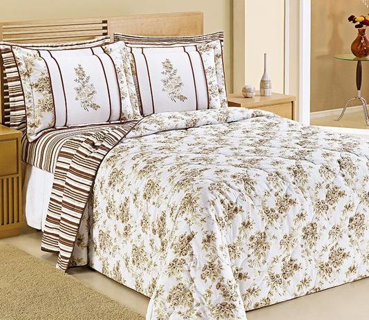 Kit Enxoval Casal Queen 6 Peças Jasmin Estampa 30 - Vb Menor preço em Kit Enxoval Casal Queen 6 Peças Jasmin Estampa 30 - Vb