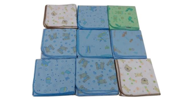 Kit Enxoval De Bebe 4 Cueiros e 17 Fraldas com croche Menino - Dugu Menor preço em Kit Enxoval De Bebe 4 Cueiros e 17 Fraldas com croche Menino - Dugu