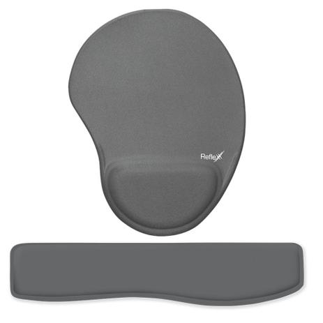Kit Ergonômico Mouse Pad + Apoio de Pulso para Teclado Cinza - Reflex Menor preço em Kit Ergonômico Mouse Pad + Apoio de Pulso para Teclado Cinza - Reflex