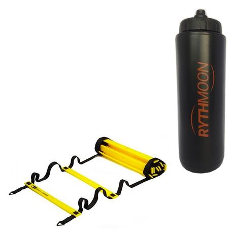 Kit Escada de agilidade Regulável Liveup 08mts + Squeeze Automático 1lt - Rythmoon Menor preço em Kit Escada de agilidade Regulável Liveup 08mts + Squeeze Automático 1lt - Rythmoon
