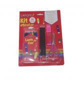Kit Escolar 20 Peças Lápis Cor+HB+Borracha+Apontador+Tesoura+Cola - 135661 - Lapispel Menor preço em Kit Escolar 20 Peças Lápis Cor+HB+Borracha+Apontador+Tesoura+Cola - 135661 - Lapispel