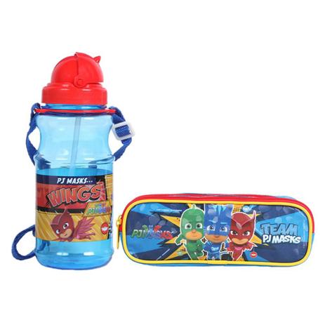 Kit Escolar Estojo Duplo + Cantil DMW PJ Masks Team (11175+11549) Menor preço em Kit Escolar Estojo Duplo + Cantil DMW PJ Masks Team (11175+11549)