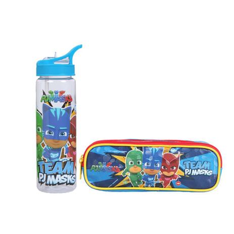 Kit Escolar Estojo Duplo + Garrafa DMW PJ Masks Team (11549+11551) Menor preço em Kit Escolar Estojo Duplo + Garrafa DMW PJ Masks Team (11549+11551)