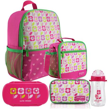 Kit Escolar Infantil Feminino Pink Mochila + Lancheira + Marmita + Estojo + Squeeze - Jacki Design é ruim? Kit Escolar Infantil Feminino Pink Mochila + Lancheira + Marmita + Estojo + Squeeze - Jacki Design é boa?