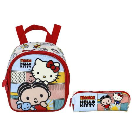 Kit Escolar Lancheira + Estojo Xeryus Mônica e Hello Kitty BFF (7914+7916) Menor preço em Kit Escolar Lancheira + Estojo Xeryus Mônica e Hello Kitty BFF (7914+7916)