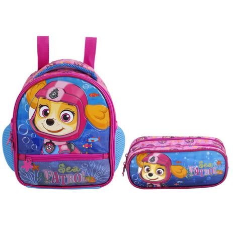 Kit Escolar Lancheira + Estojo Xeryus Paw Patrol Sea Patrol Skye (7964+7965) Menor preço em Kit Escolar Lancheira + Estojo Xeryus Paw Patrol Sea Patrol Skye (7964+7965)
