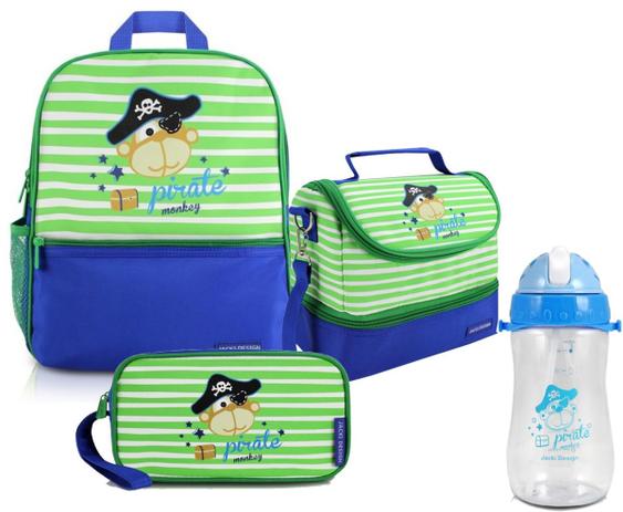 Kit escolar menino mochila lancheira estojo e squeeze pirate - Jacki Design é boa?