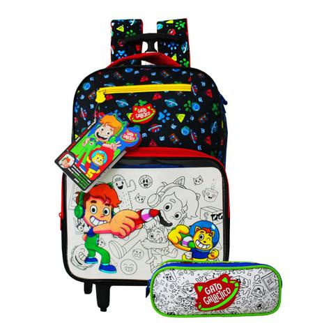 Kit Escolar Mochila + Estojo Gato Galáctico Youtube Infantil - Clio Style Menor preço em Kit Escolar Mochila + Estojo Gato Galáctico Youtube Infantil - Clio Style