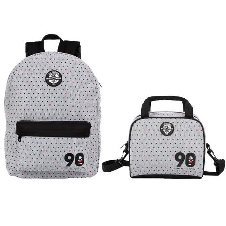 Kit Escolar Mochila + Lancheira Dermiwil Mickey The Original Cinza (51912+51914) Menor preço em Kit Escolar Mochila + Lancheira Dermiwil Mickey The Original Cinza (51912+51914)