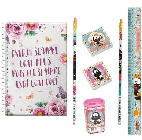 Kit Escolar Turma Do Smilinguido - Fani E Flau - C/ 7 Itens - Luz e vida Menor preço em Kit Escolar Turma Do Smilinguido - Fani E Flau - C/ 7 Itens - Luz e vida