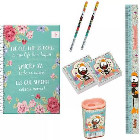 Kit Escolar Turma Do Smilinguido - Faniquita - C/ 7 Itens - Luz e vida Menor preço em Kit Escolar Turma Do Smilinguido - Faniquita - C/ 7 Itens - Luz e vida