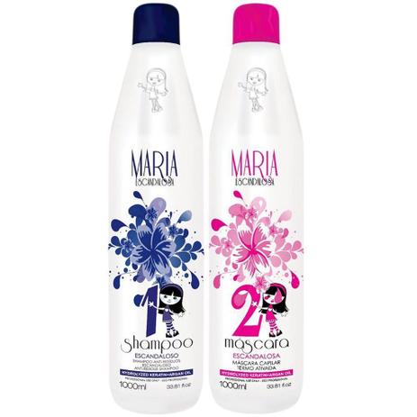 Kit Escova Progressiva 2x1000ml Maria Escandalosa Menor preço em Kit Escova Progressiva 2x1000ml Maria Escandalosa