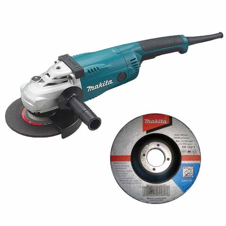 Kit Esmerilhadeira Angular 180mm GA7020 + Disco de Corte Desbaste Abrasivo D-198 - Makita Menor preço em Kit Esmerilhadeira Angular 180mm GA7020 + Disco de Corte Desbaste Abrasivo D-198 - Makita