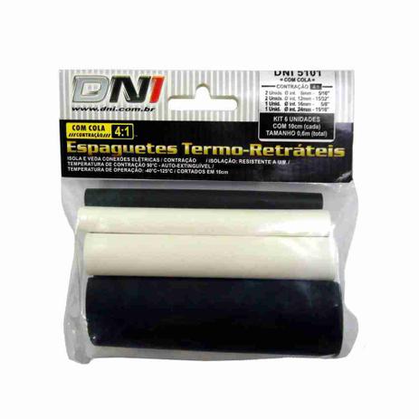 Kit Espaguete Termo-Retrátil 4:1 com Cola e Medidas Variáveis - DNI 5101 Menor preço em Kit Espaguete Termo-Retrátil 4:1 com Cola e Medidas Variáveis - DNI 5101