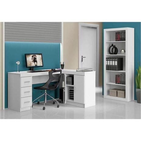 Kit Espanha com 02 Portas e Estante com Vistas Branco - Politorno Menor preço em Kit Espanha com 02 Portas e Estante com Vistas Branco - Politorno