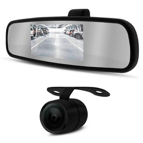 Kit Espelho Retrovisor DLux LCD 4,3 Pol com Câmera de Ré Borboleta Menor preço em Kit Espelho Retrovisor DLux LCD 4,3 Pol com Câmera de Ré Borboleta