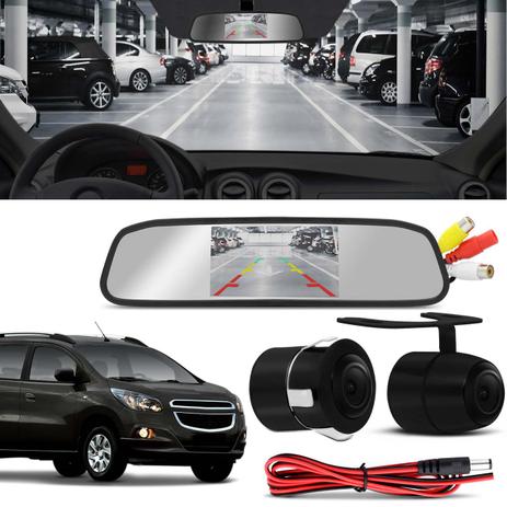 Kit Espelho Retrovisor Interno Com Câmera de Ré GM Spin Tracker e Meriva Preta Tela LCD 4,3 Pol - Prime Menor preço em Kit Espelho Retrovisor Interno Com Câmera de Ré GM Spin Tracker e Meriva Preta Tela LCD 4,3 Pol - Prime