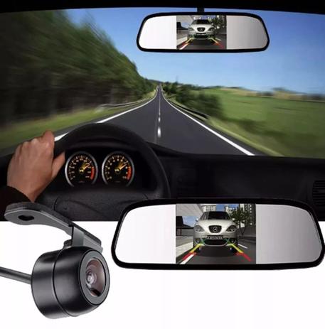 Kit Espelho Retrovisor Monitor Com Câmera De Ré Tela Lcd 4 3 - Cinoy Menor preço em Kit Espelho Retrovisor Monitor Com Câmera De Ré Tela Lcd 4 3 - Cinoy