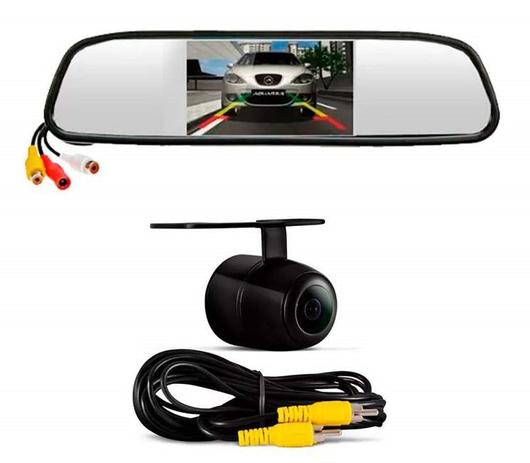 Kit Espelho Retrovisor Monitor Com Câmera de Ré Tela Lcd 4,3 - Gold é boa?