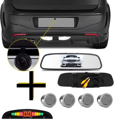 Kit Espelho Retrovisor Monitor Com Câmera e Sensor De Ré Prata 18 mm - First option é boa?