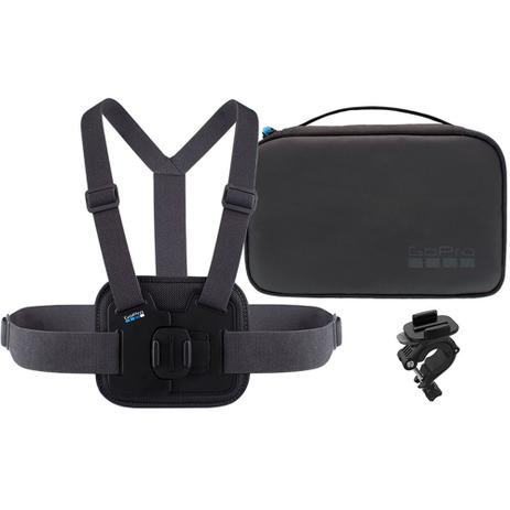 Kit Esportivo GoPro - Suporte Peito + Suporte Bike + Estojo AKTAC-001 Menor preço em Kit Esportivo GoPro - Suporte Peito + Suporte Bike + Estojo AKTAC-001