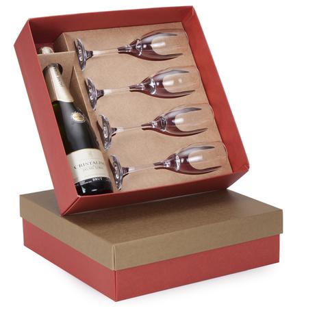 Kit Espumante + 1 Cava Espanhola + 4 Taças de vidro - Shop quality Menor preço em Kit Espumante + 1 Cava Espanhola + 4 Taças de vidro - Shop quality
