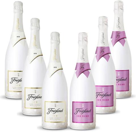 Kit Espumante Freixenet 3 Ice Branco 750ml 3 Ice rose 750ml Menor preço em Kit Espumante Freixenet 3 Ice Branco 750ml 3 Ice rose 750ml