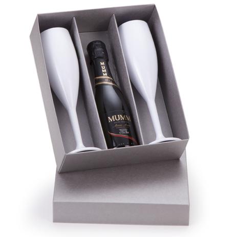 Kit Espumante Mumm Cuveé Speciale brut 187ml + 2 taças - Shop quality Menor preço em Kit Espumante Mumm Cuveé Speciale brut 187ml + 2 taças - Shop quality