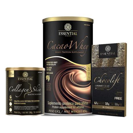 Kit Essential Cacao Whey + Chocolift Be Unique Collagen Skin - Essential nutrition é boa?