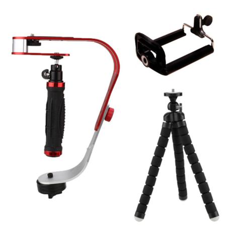 Kit Estabilizador Steadycam + Tripé Articulado + Suporte celular - GoPro e Dslr - Proaventura Menor preço em Kit Estabilizador Steadycam + Tripé Articulado + Suporte celular - GoPro e Dslr - Proaventura