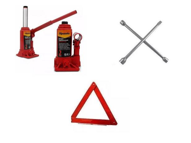 Menor preço em Kit Estepe - Macaco 02 Ton + Triangulo + Chave Roda - EDA