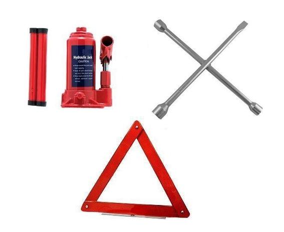 Kit Estepe Macaco 3 Ton Sparta + Triangulo + Chave Cruz Menor preço em Kit Estepe Macaco 3 Ton Sparta + Triangulo + Chave Cruz
