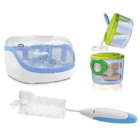 Kit Esterilizador + Escova 3 em 1 + Porta Leite em PO Chicco Menor preço em Kit Esterilizador + Escova 3 em 1 + Porta Leite em PO Chicco