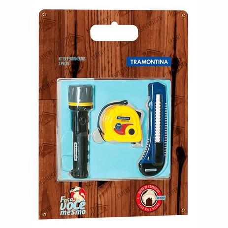 Kit Estilete Retrátil Lanterna + Trena 43408433 Tramontina é boa?