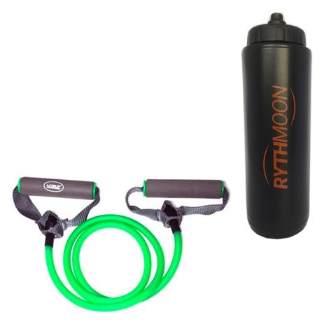 Kit Extensor Elástico Multi Função Aeróbico Liveup Médio + Squeeze Automático 1lt - Rythmoon Menor preço em Kit Extensor Elástico Multi Função Aeróbico Liveup Médio + Squeeze Automático 1lt - Rythmoon