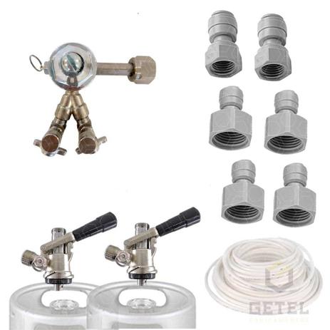 Kit Extração de Chopp - Pré Calibrado - 2 Vias - Getel Equipamentos Menor preço em Kit Extração de Chopp - Pré Calibrado - 2 Vias - Getel Equipamentos