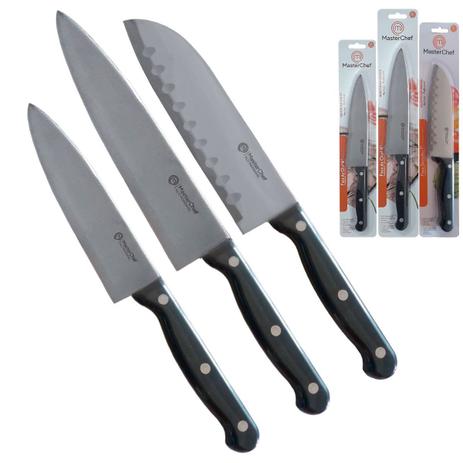 Kit Facas do Chef Quotidien 6p 8p Santoku Forjada MasterChef Menor preço em Kit Facas do Chef Quotidien 6p 8p Santoku Forjada MasterChef