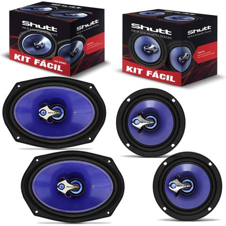 Kit Fácil Shutt Alto Falante 6” 120W RMS Triaxial Par + Alto Falante 6x9” 140W RMS Par Menor preço em Kit Fácil Shutt Alto Falante 6” 120W RMS Triaxial Par + Alto Falante 6x9” 140W RMS Par