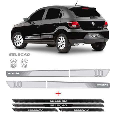 Kit Faixa Gol Seleção 2013/2016 Prata + Soleira Protetora - Sportinox Menor preço em Kit Faixa Gol Seleção 2013/2016 Prata + Soleira Protetora - Sportinox