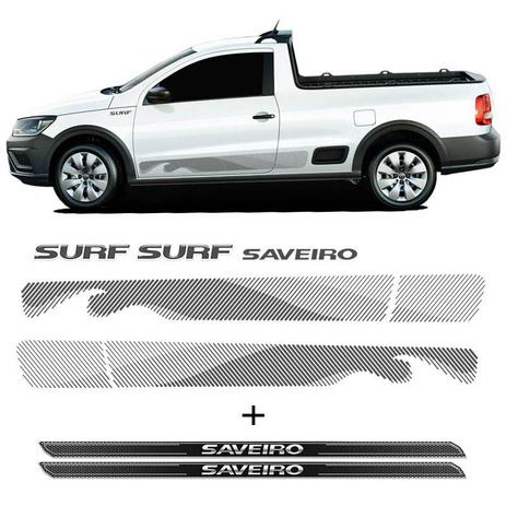 Kit Faixa Grafite Saveiro Surf 2015/2016 + Soleira Protetora - Sportinox Menor preço em Kit Faixa Grafite Saveiro Surf 2015/2016 + Soleira Protetora - Sportinox