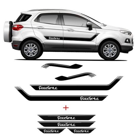 Kit Faixa Lateral Capô Ecosport Freestyle + Soleira Resinada - Sportinox Menor preço em Kit Faixa Lateral Capô Ecosport Freestyle + Soleira Resinada - Sportinox
