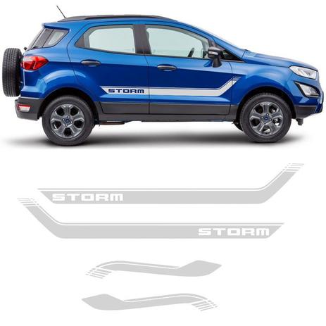 Kit Faixa Lateral Capô Ecosport Storm Completo Adesivo Prata - Sportinox Menor preço em Kit Faixa Lateral Capô Ecosport Storm Completo Adesivo Prata - Sportinox