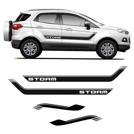 Kit Faixa Lateral Capô Ecosport Storm Completo Adesivo Preto - Sportinox Menor preço em Kit Faixa Lateral Capô Ecosport Storm Completo Adesivo Preto - Sportinox
